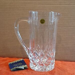 Vintage Capri Crystal Glass Water Pitcher Holidays Special Events Christmas